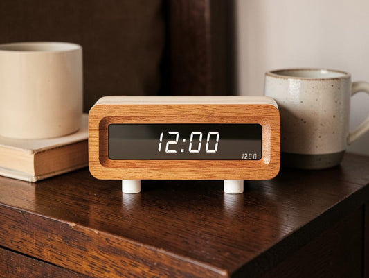 Loont Digital Wooden Alarm Clock with Temperature and Humidity Display